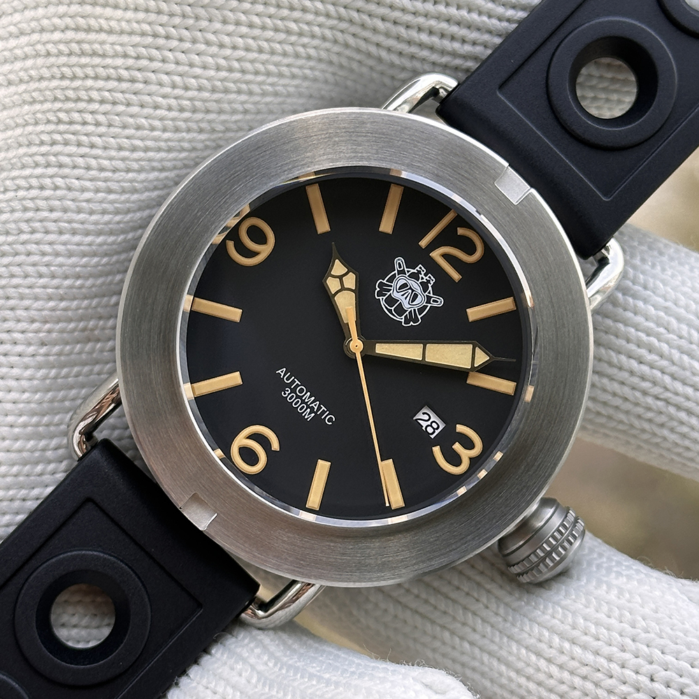 STEELDIVE Official SD1912 V2 New Arrival Vintage Luminous 47MM Big Size Sapphire Glass NH35 Automatic Mens Dive Watch 