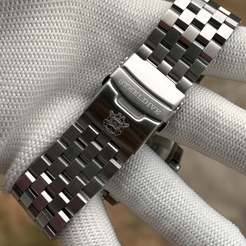 STEELDIVE OfficialSD1987 46.5MM Swiss BGW9 Blue Luminous Ceramic Bezel 2000M NH35 Dive Watch Men