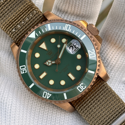 STEELDIVE Official SD1953S Green Dial Cermaic Bronze Bezel Swiss Luminous 300M Waterproof NH35 Mens Automatic Dive Watch