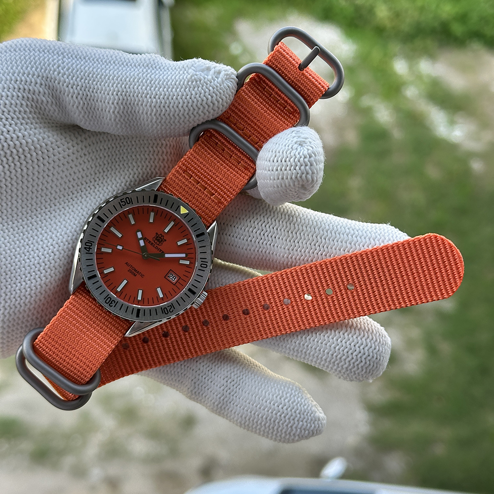 STEELDIVE Official SD1927 Orange Dial Steel Bezel Insert 42MM Case Japan NH35 Automatic Mens Dive Watch
