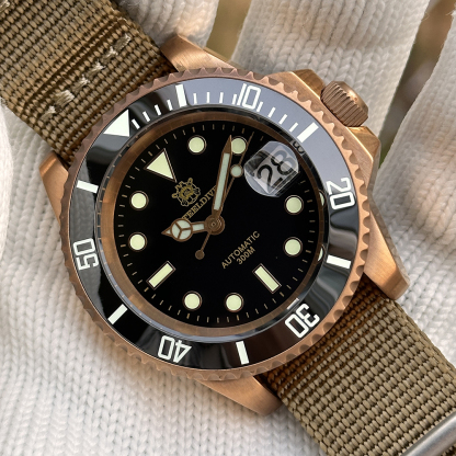 STEELDIVE Official SD1953S Solid Bronze 40.5MM Swiss Luminous 300M Waterproof NH35 Automatic Mens Dive Watch