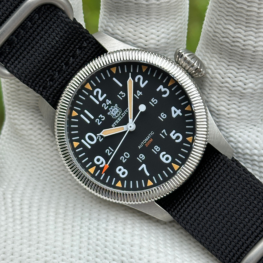 STEELDIVE Offiical SD1906H New Arrival 200M Waterproof Pilot Watch