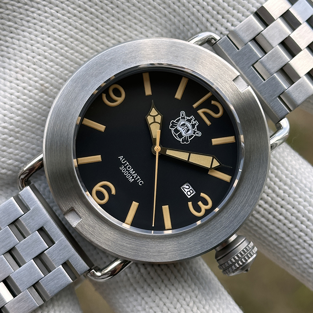 STEELDIVE Official SD1912 V2 New Arrival Vintage Luminous 47MM Big Size Sapphire Glass NH35 Automatic Mens Dive Watch