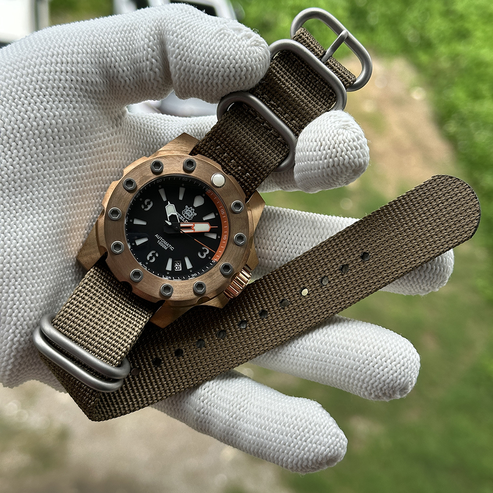 STEELDIVE Official SD1948S Solid Bronze Sapphire Glass 1000M Waterproof NH35 Automatic Dive Watch