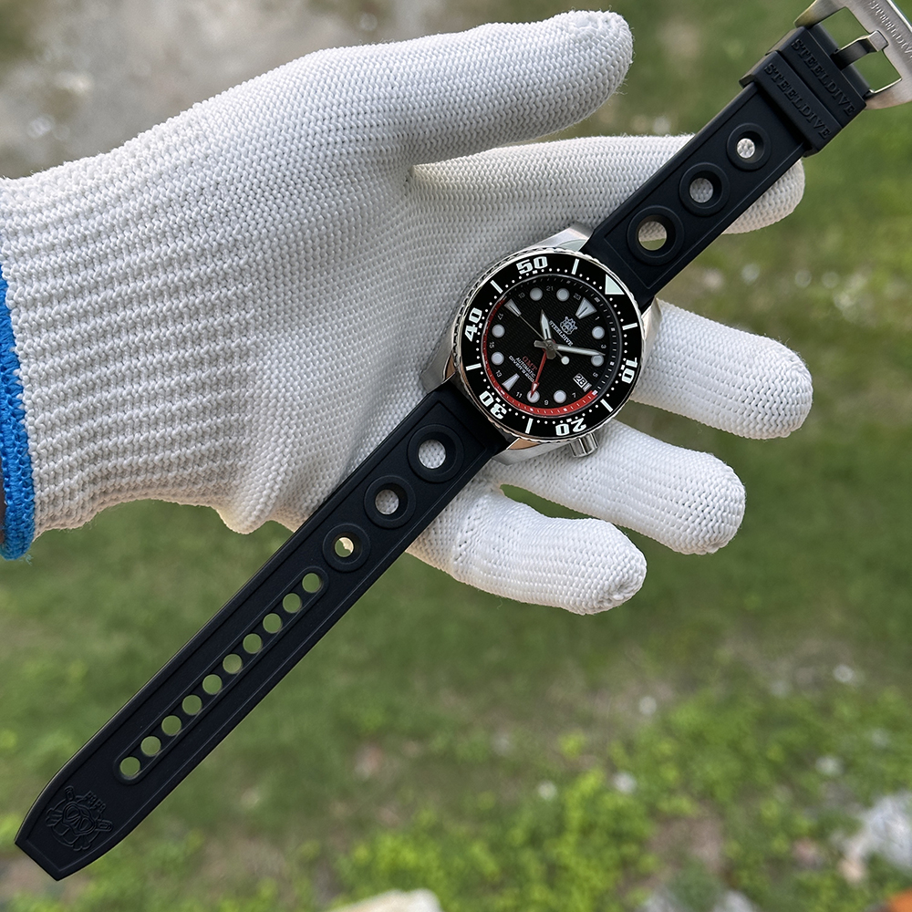 STEELDIVE Official SD1971GMT 44.9MM Swiss Luminous Ceramic Bezel