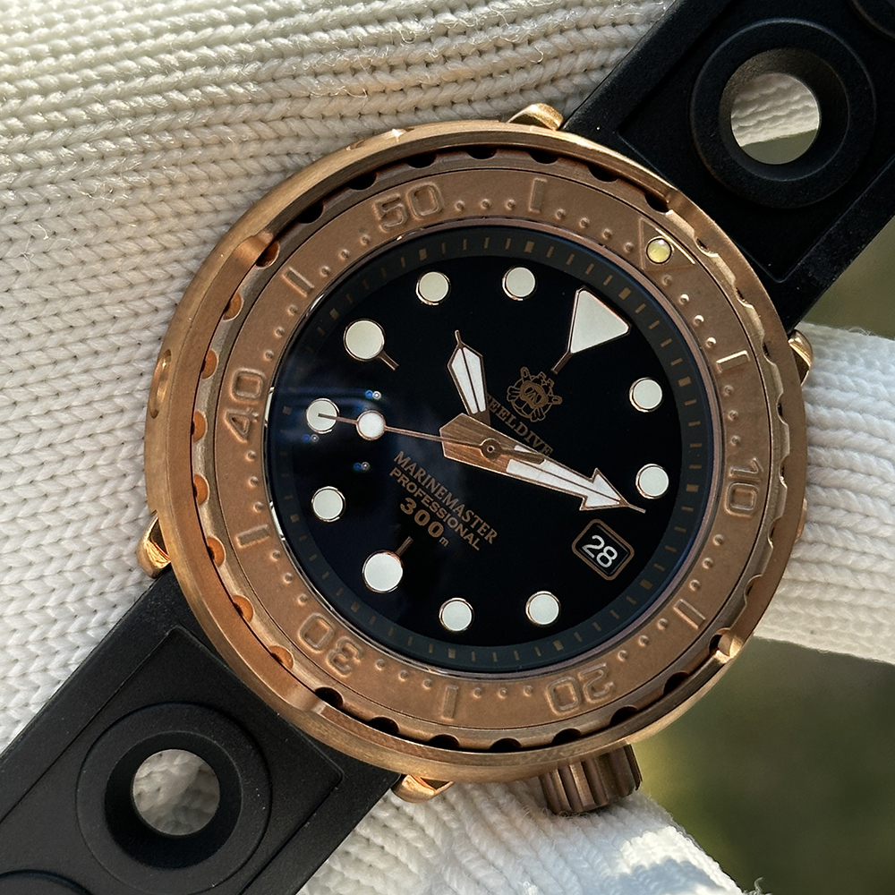 STEELDIVE Official SD1975S V1 Super Luminous 47.5MM Solid Brone Case 300M Waterproof Dive Watch