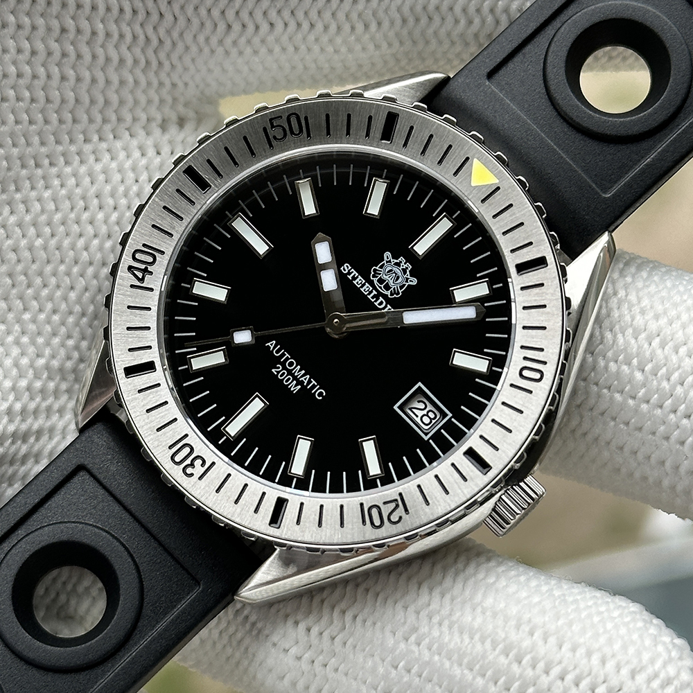 STEELDIVE Official SD1927 Steel Bezel 42MM Case Sapphire Glass 200M Waterproof NH35 Automatic Mens Sports Dive Watches