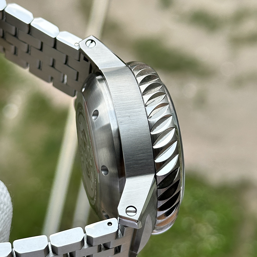 STEELDIVE Official SD1982T Titanium Damascus Dial Super Luminous 46.5MM Overs Size Thick Case NH35 Automatic Dive Watch For Men