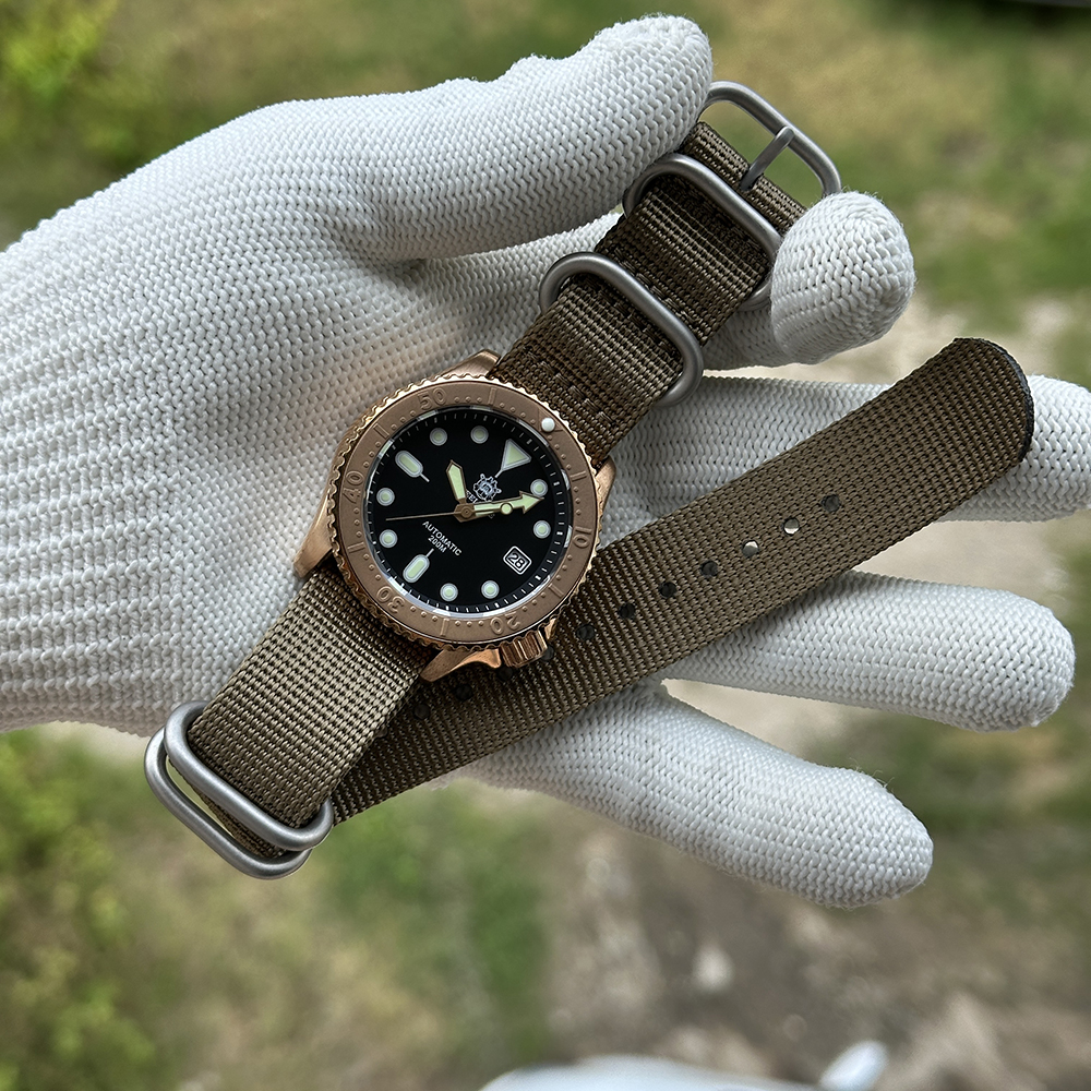 STEELDIVE Official SD1973S V2 41.2MM Solid Bronze Case 200M Waterproof NH35 Mens Dive Watch