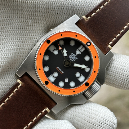 STEELDIVE SD2213 Black Dial Orange Bezel