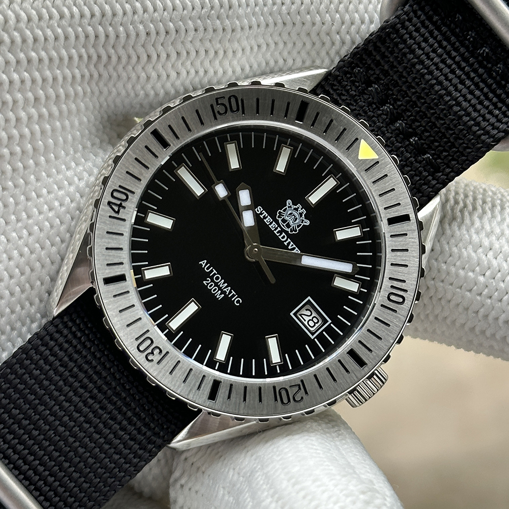 STEELDIVE Official SD1927 Steel Bezel 42MM Case Sapphire Glass 200M Waterproof NH35 Automatic Mens Sports Dive Watches