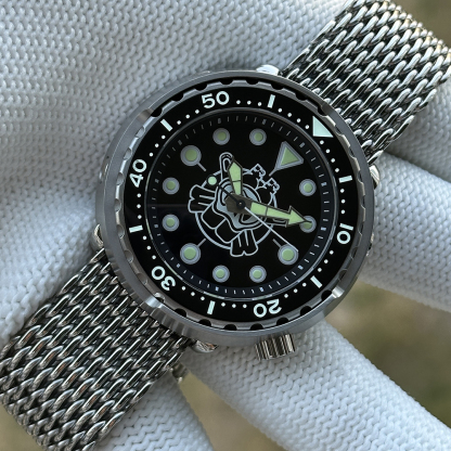 STEELDIVE Official SD1975P Unique Design 47.5mm Swiss Luminous 300M Waterproof NH35 Automatic Mens Tuna Dive Watch