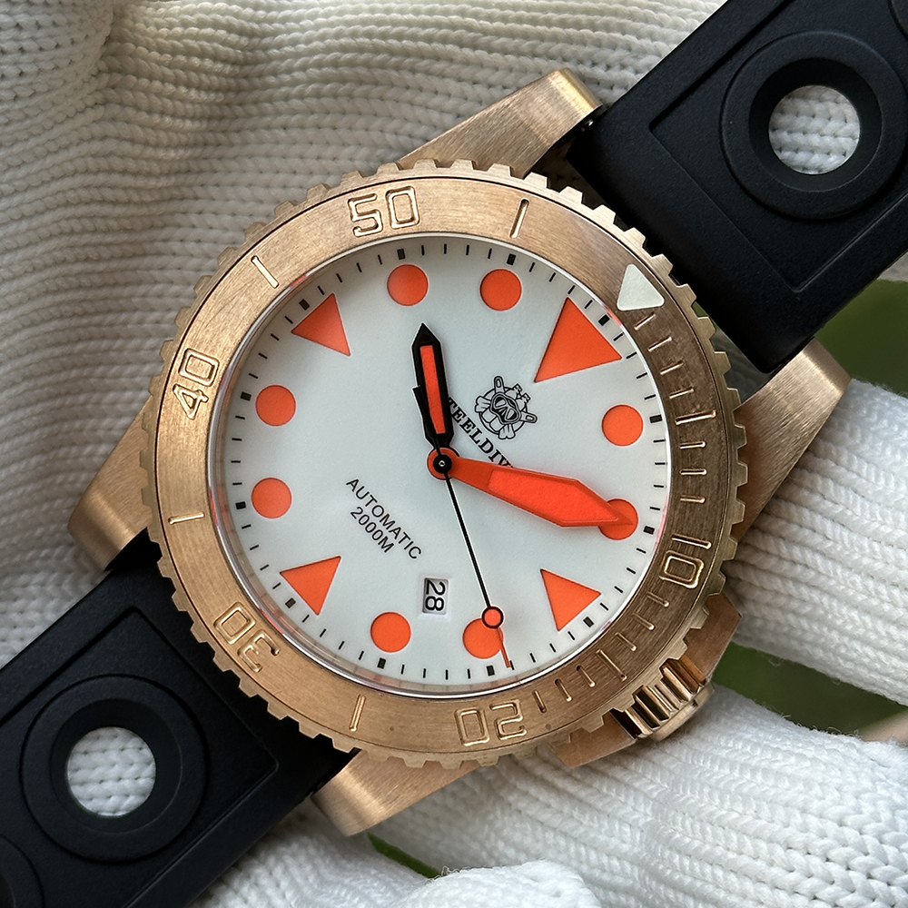 STEELDIVE Official SD1987S CuSn8 Solid Bronze NH35 Automatic Dive Watch