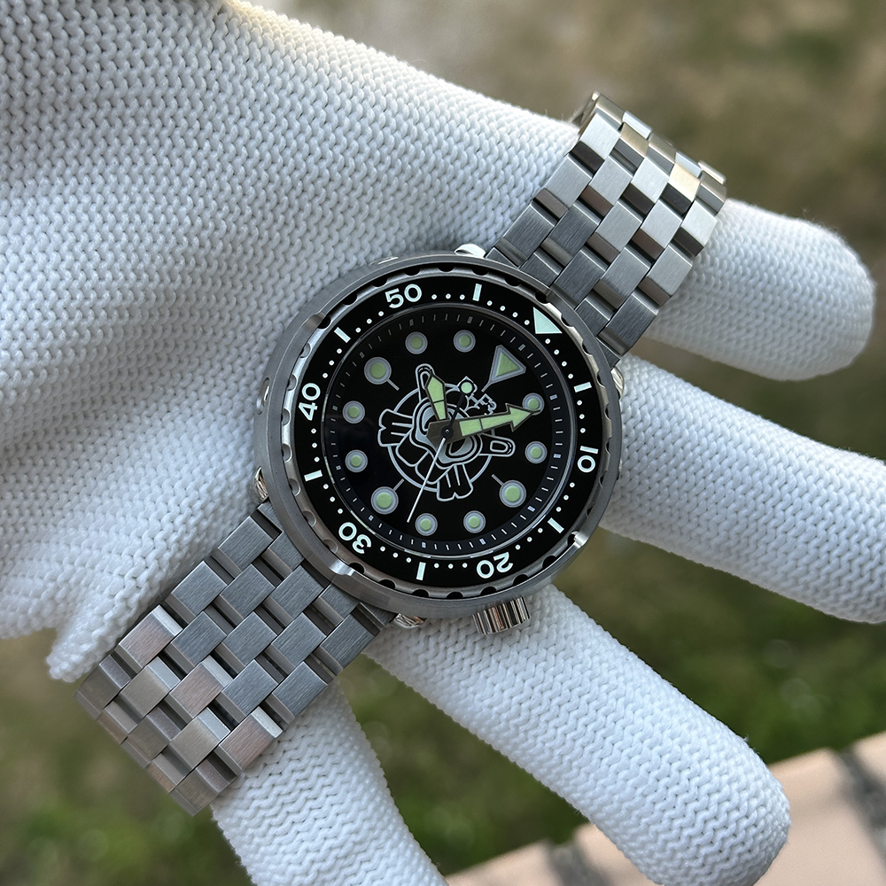 STEELDIVE Official SD1975P Unique Design 47.5mm Swiss Luminous 300M Waterproof NH35 Automatic Mens Tuna Dive Watch