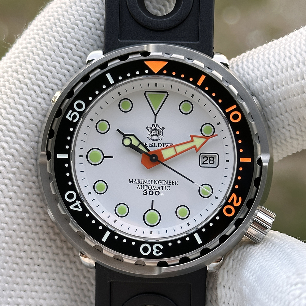 STEELDIVE Official SD1975C Swiss Luminous 47.5mm Case 300M Waterproof Ceramic bezel Sapphire Glass NH35 Mens Dive Watch