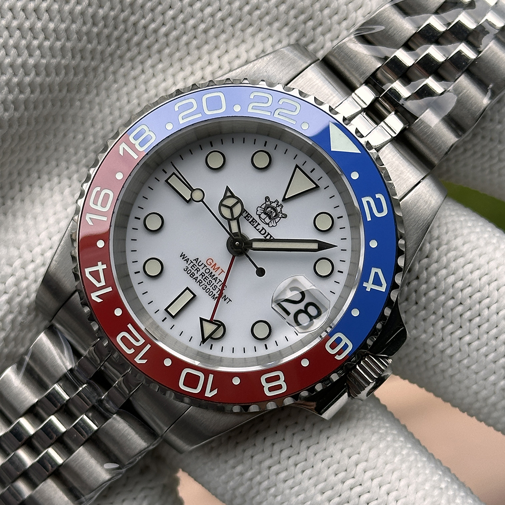 STEELDIVE OfficialSD1993 Blue-Red Ceramic Bezel Japan NH34 Automatic Movement 300M Waterpoof Mens Dive Watch