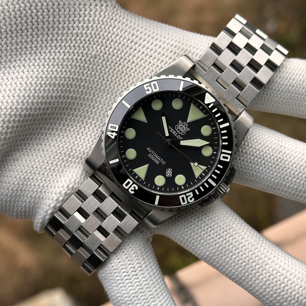 STEELDIVE Official SD1987 Classic 46.5MM Big Size 2000M Waterproof NH35 Automatic Mens Dive Watch