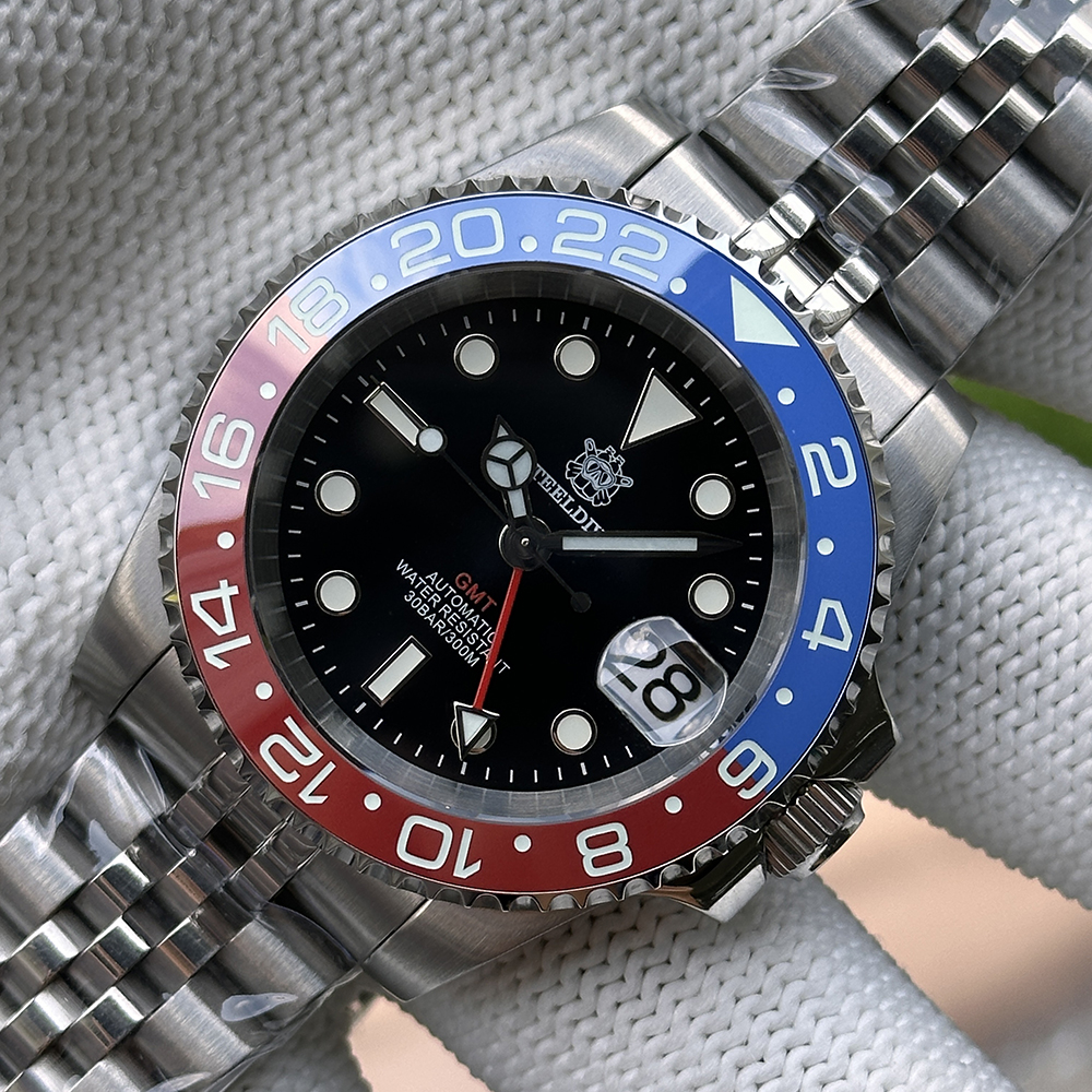 STEELDIVE OfficialSD1993 Blue-Red Ceramic Bezel Japan NH34 Automatic Movement 300M Waterpoof Mens Dive Watch