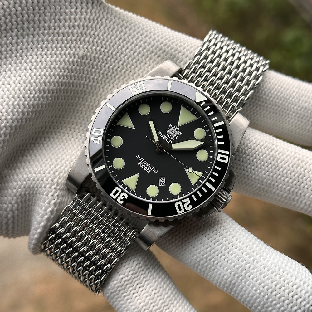 STEELDIVE Official SD1987 Classic 46.5MM Big Size 2000M Waterproof NH35 Automatic Mens Dive Watch