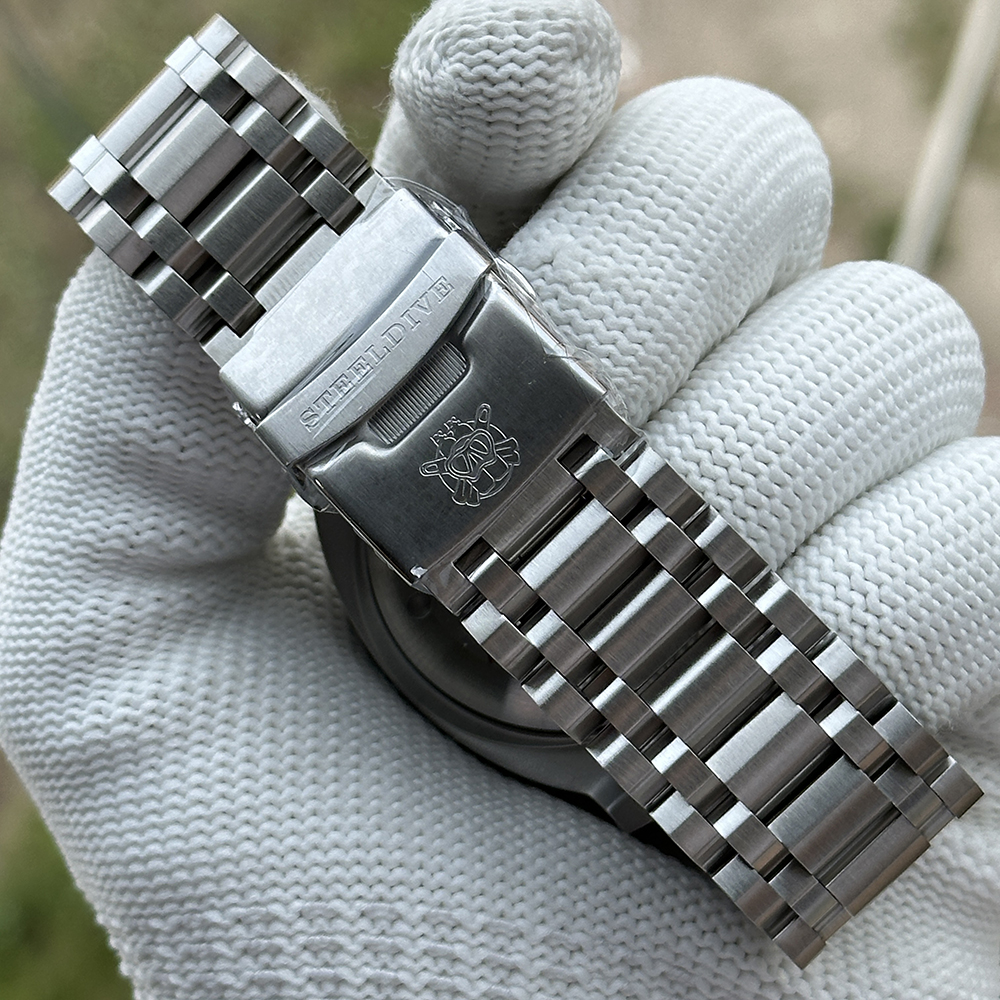 STEELDIVE Official SD1920 Black Dial 45mm Case Tank Bracelet 1000m Waterproof NH35 Automatic Mens Dive Watch