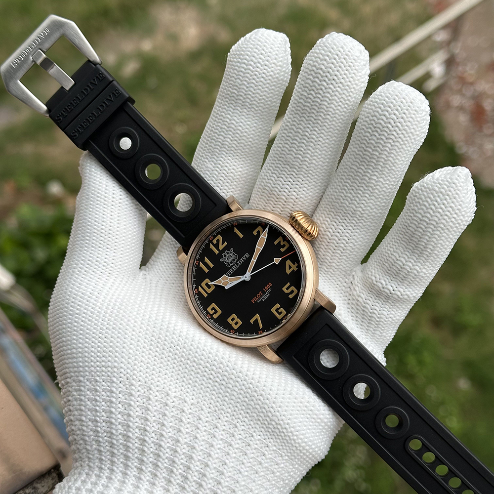 ミリタリー STEELDIVE Official SD1903S 46.5mm Solid Bronze Sapphire Glass 200m