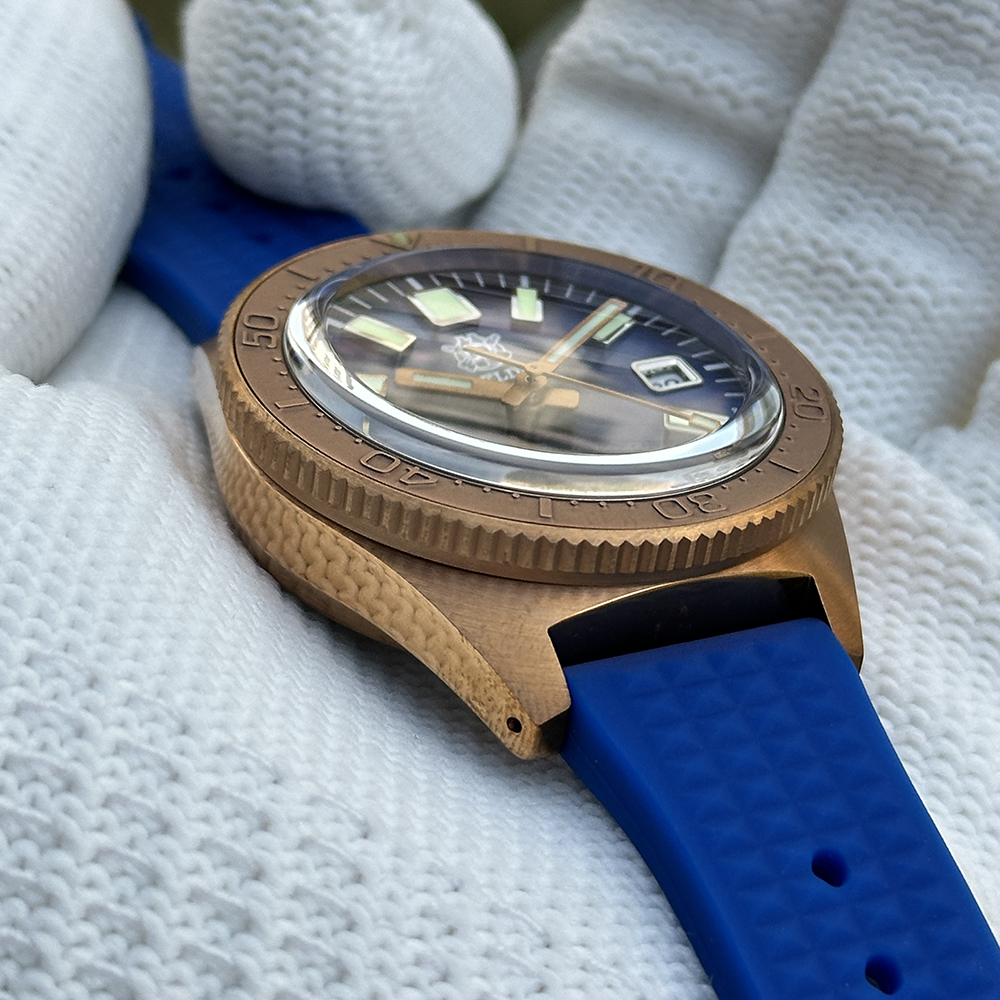 STEELDIVE Official SD1962S Blue Dial 200M Waterproof 41.9MM Bronze