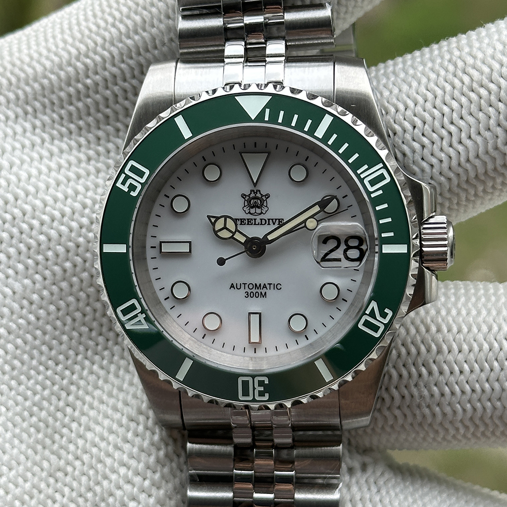 STEELDIVE Official SD1953 White Dial Swiss Luminous 40.5mm Case Japan NH35 Automatic Mens Dive Watch