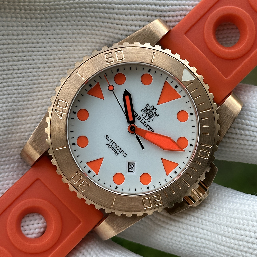 STEELDIVE Official SD1987S CuSn8 Solid Bronze NH35 Automatic Dive Watch