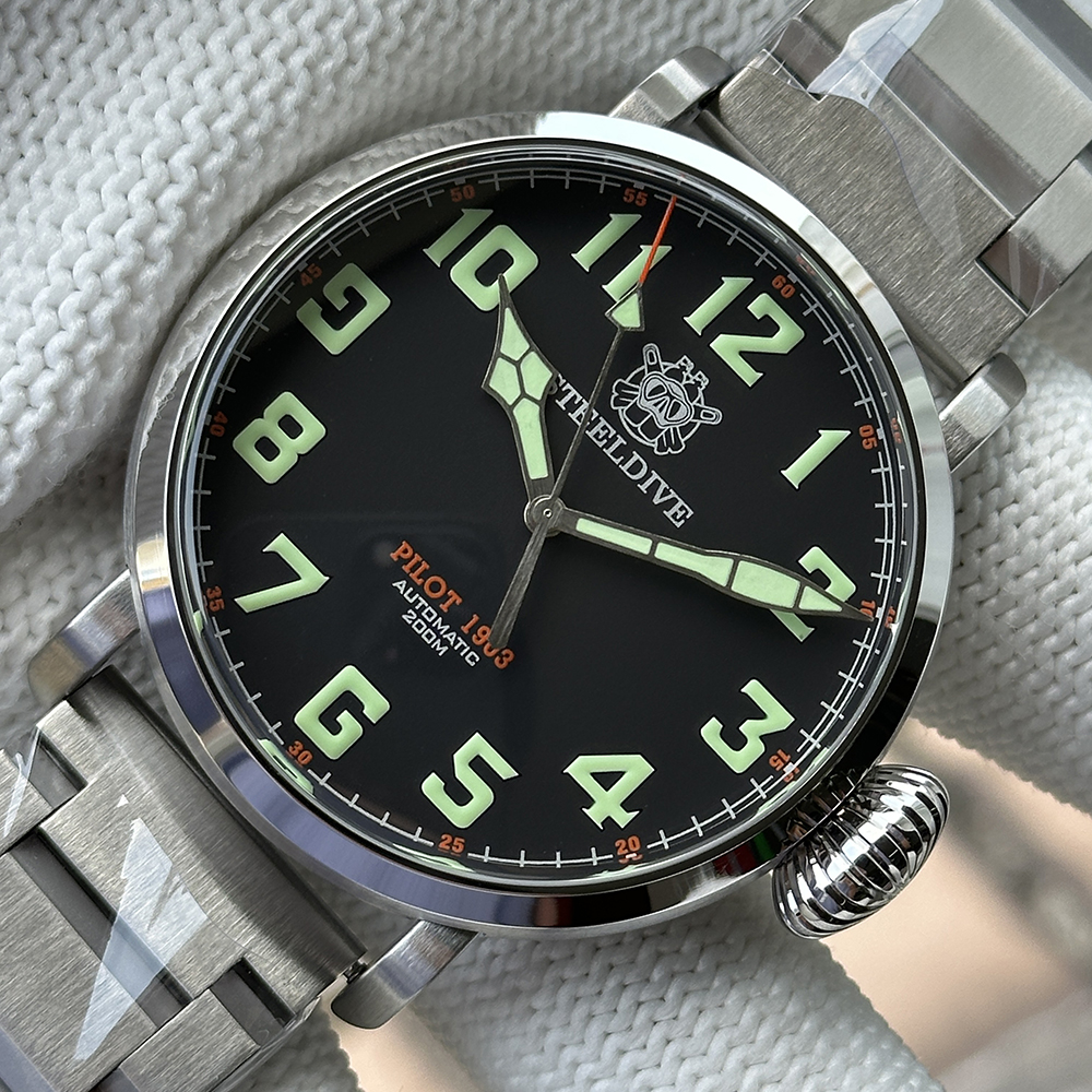 STEELDIVE Official SD1903 Simple Design Sapphire Glass with AR Coating 200M Automatic Dive Watch