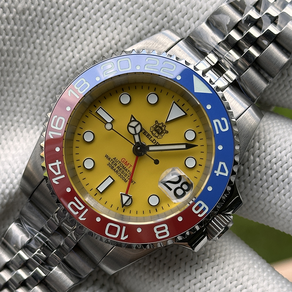 STEELDIVE OfficialSD1993 Blue-Red Ceramic Bezel Japan NH34 Automatic Movement 300M Waterpoof Mens Dive Watch