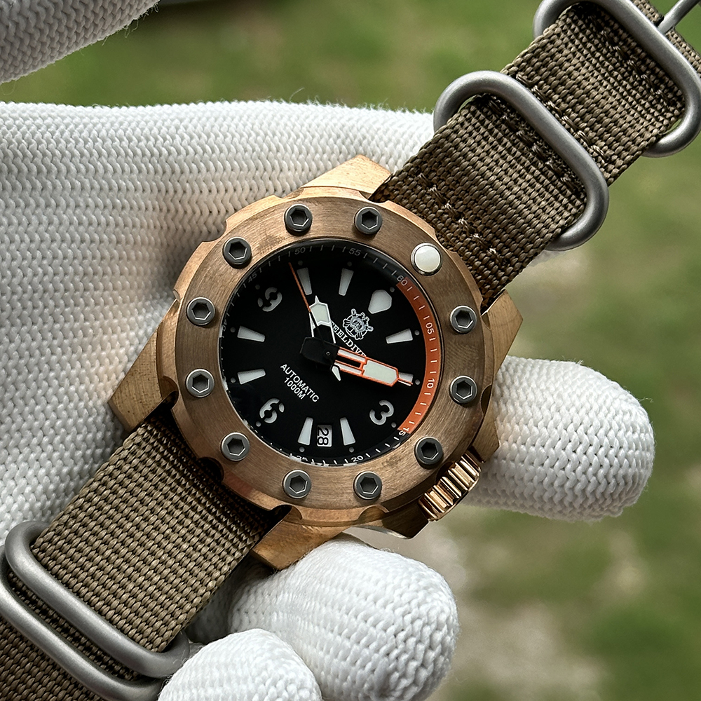 STEELDIVE Official SD1948S Solid Bronze Sapphire Glass 1000M Waterproof NH35 Automatic Dive Watch