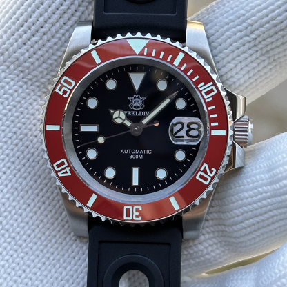 STEELDIVE Official SD1953 New Arrival Black Dial Red Bezel 300M NH35 Automatic Dive Watch
