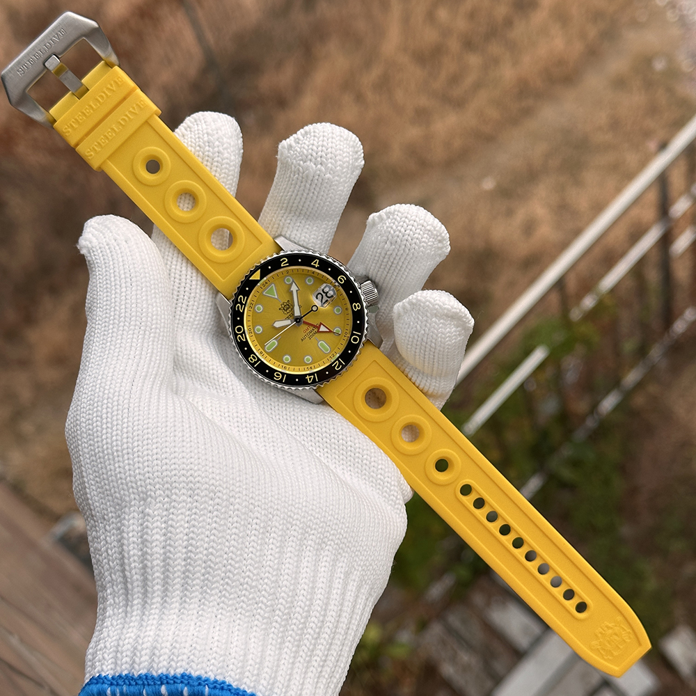 STEELDIVE Official SD1994 Yellow Dial Ceramic Bezel Sapphire Glass 200MM NH34 Automatic Dive Watch for Men