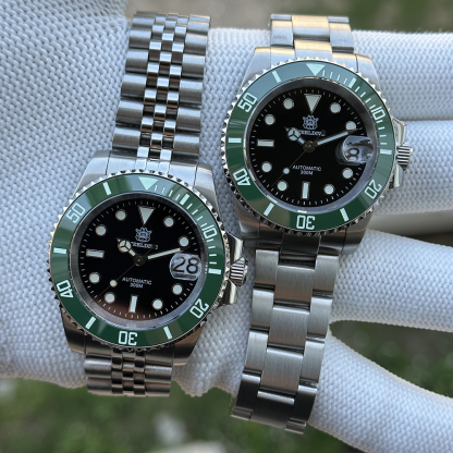 STEELDIVE Official SD1953 Black Dial Green Bezel 300M Water Ghost Dive Watch