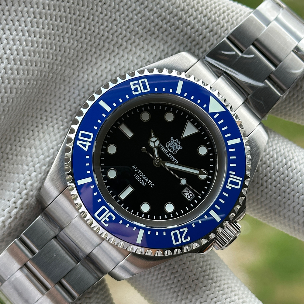 STEELDIVE Official SD1964 Personalized Black Dial Blue Bezel Insert Japan NH35 Automatic Watch
