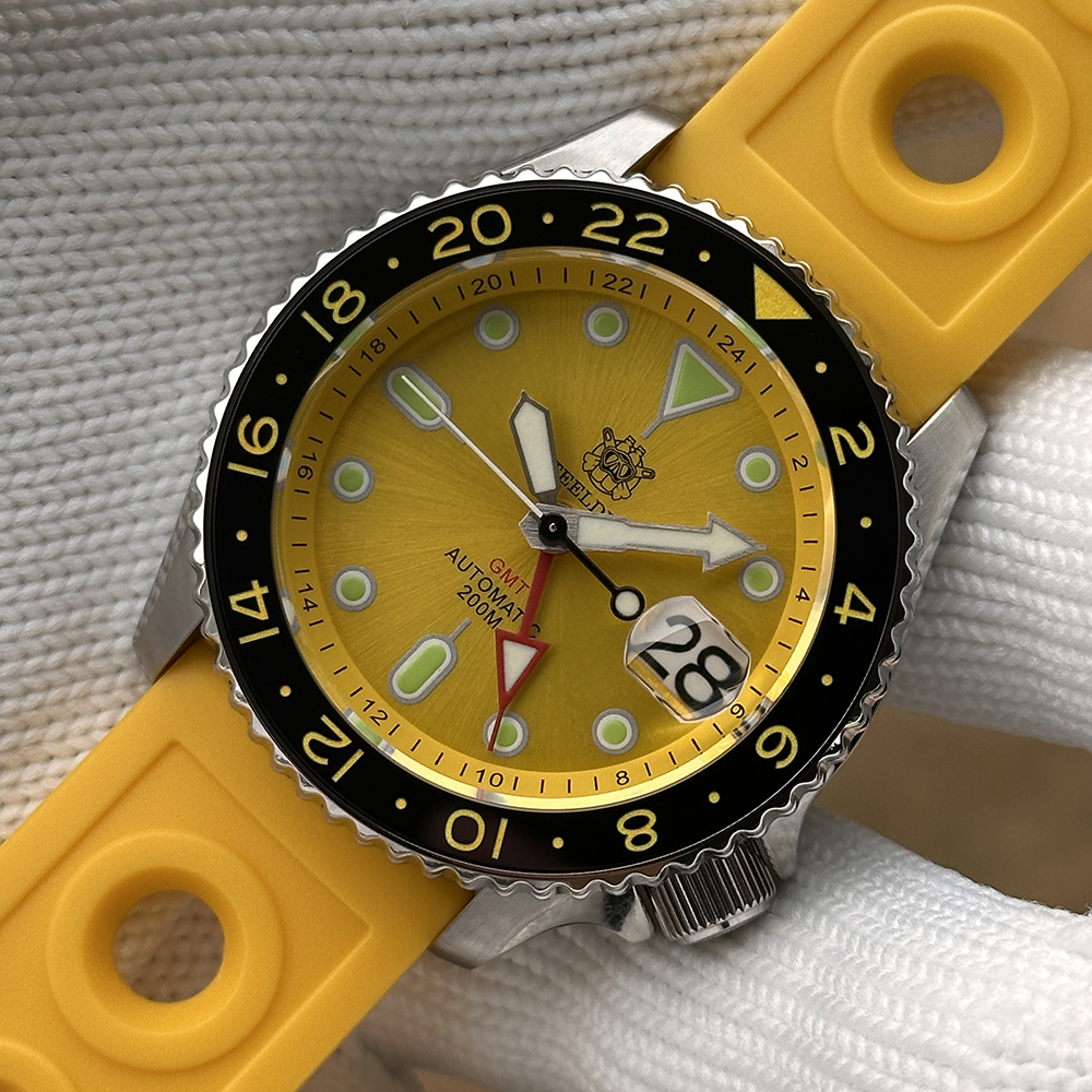 STEELDIVE Official SD1994 Yellow Dial Ceramic Bezel Sapphire Glass 200MM NH34 Automatic Dive Watch for Men