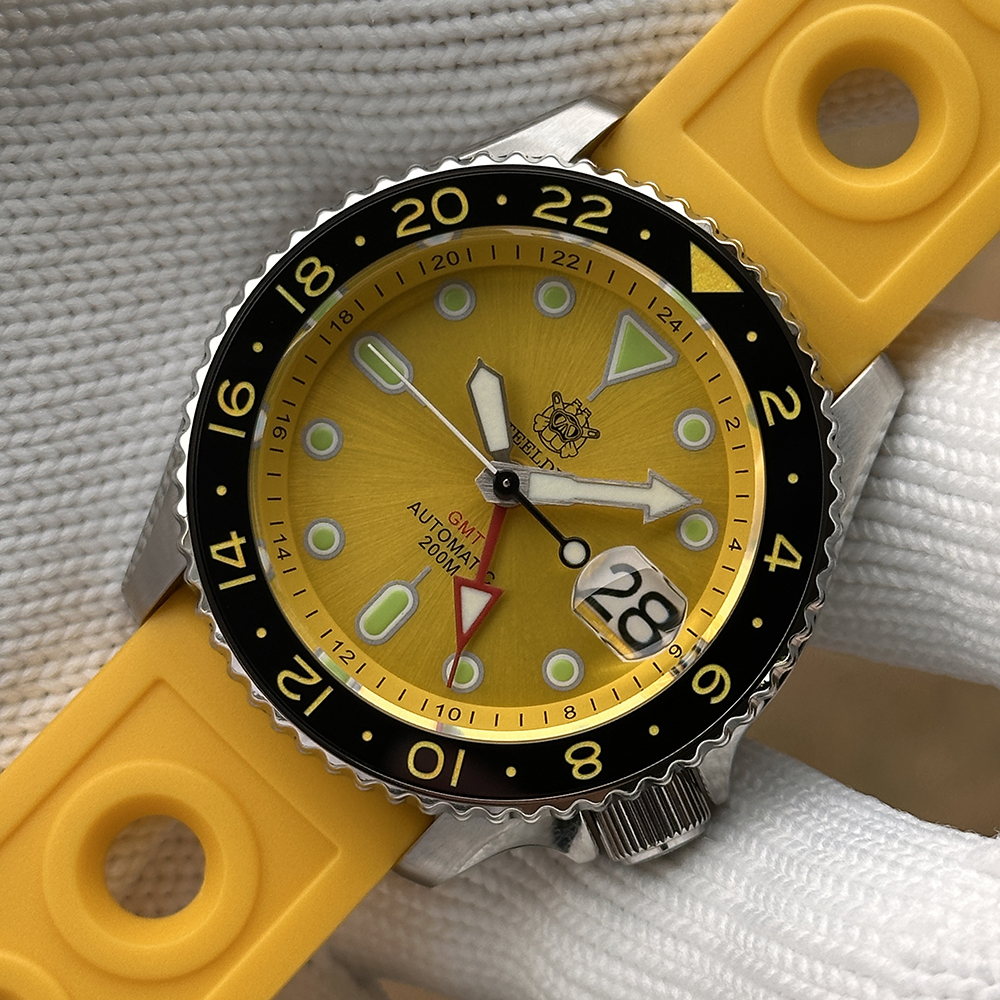 STEELDIVE Official SD1994 Yellow Dial Ceramic Bezel Sapphire Glass 200MM NH34 Automatic Dive Watch for Men