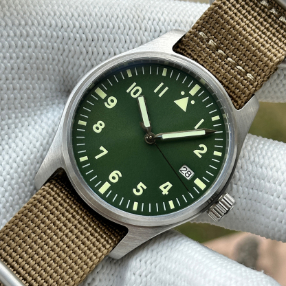 STEELDIVE Official SD1940 No Logo 39mm Pilot Watch 200m Waterproof Mens NH35 Automatic Dive Watch