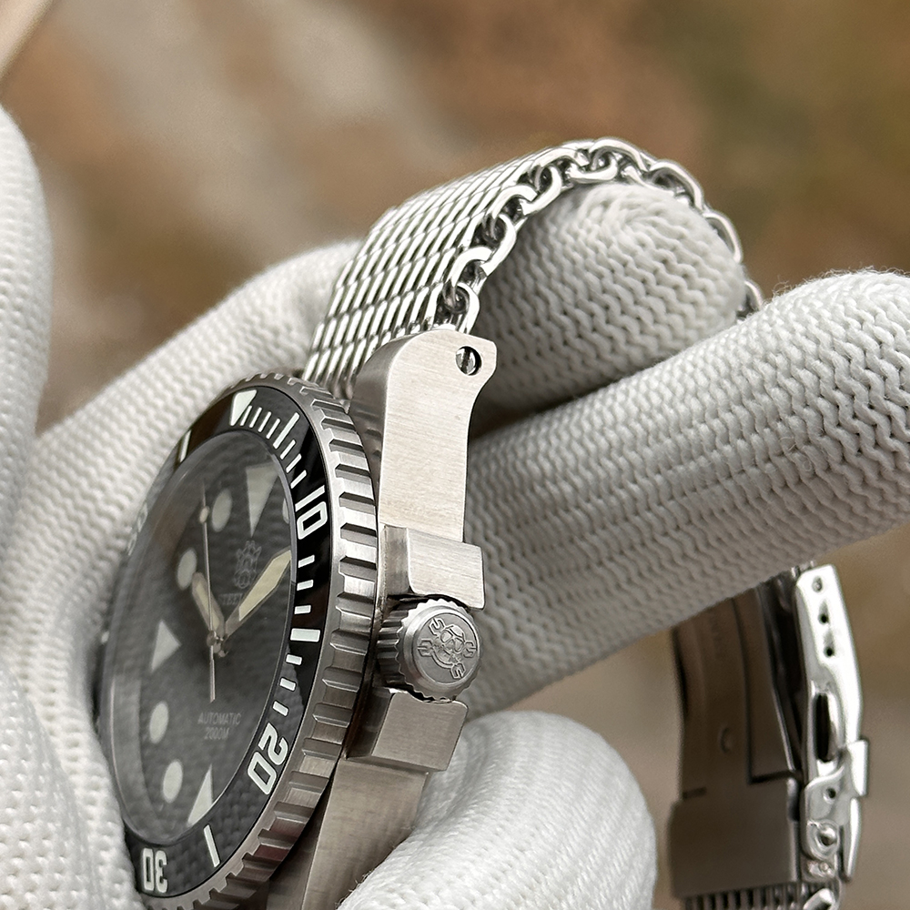 STEELDIVE OfficialSD1987 46.5MM Swiss BGW9 Blue Luminous Ceramic Bezel 2000M NH35 Dive Watch Men