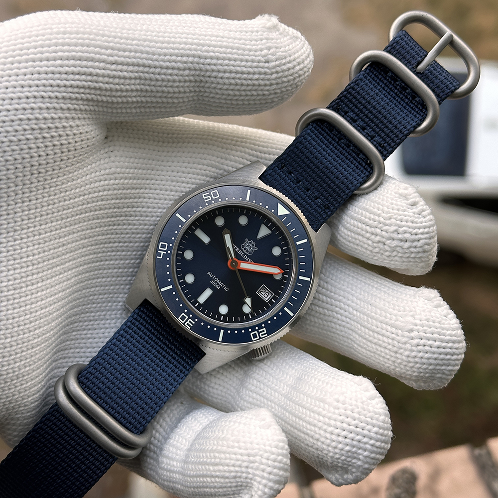 Steeldive Official Replacement Ceramic Bezel Insert for SD1929 Blue Only