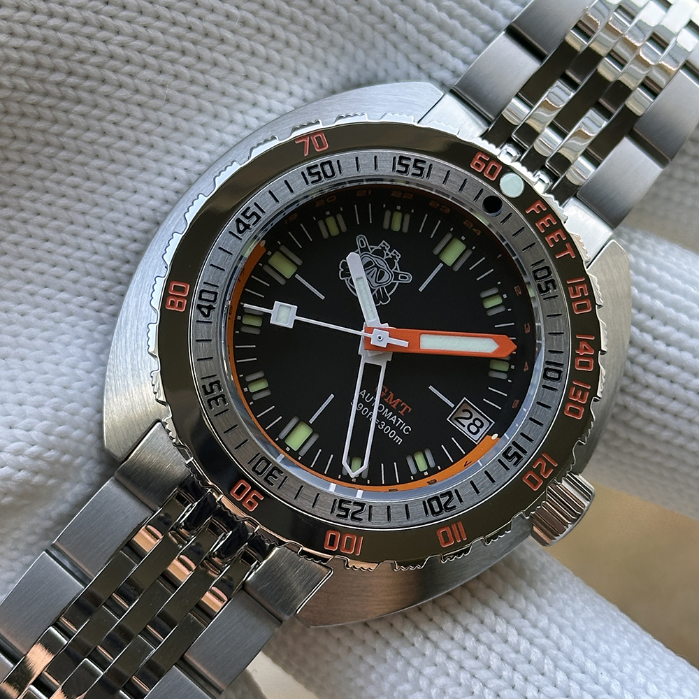 STEELDIVE Offiical SD1967GMT Steel Bezel Insert Super Luminous
