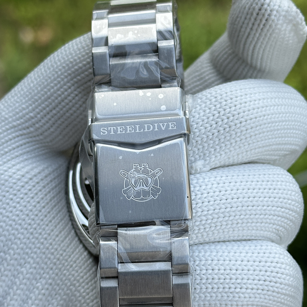 STEELDIVE Official 22mm 3 Links Bracelet Flat Headlink