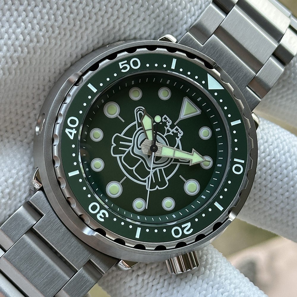 STEELDIVE Official SD1975P Unique Design 47.5mm Swiss Luminous 300M Waterproof NH35 Automatic Mens Tuna Dive Watch