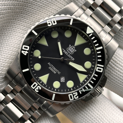 STEELDIVE Official SD1987 Unique Design Tank Bracelet 2000M Waterproof Japan NH35 Automatic Dive Watch for Men