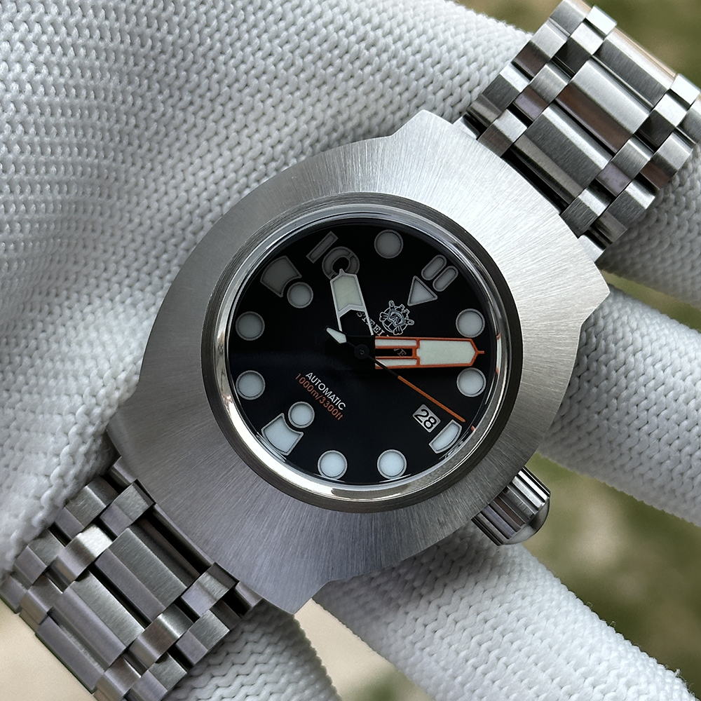 STEELDIVE Official SD1920 Black Dial 45mm Case Tank Bracelet 1000m Waterproof NH35 Automatic Mens Dive Watch