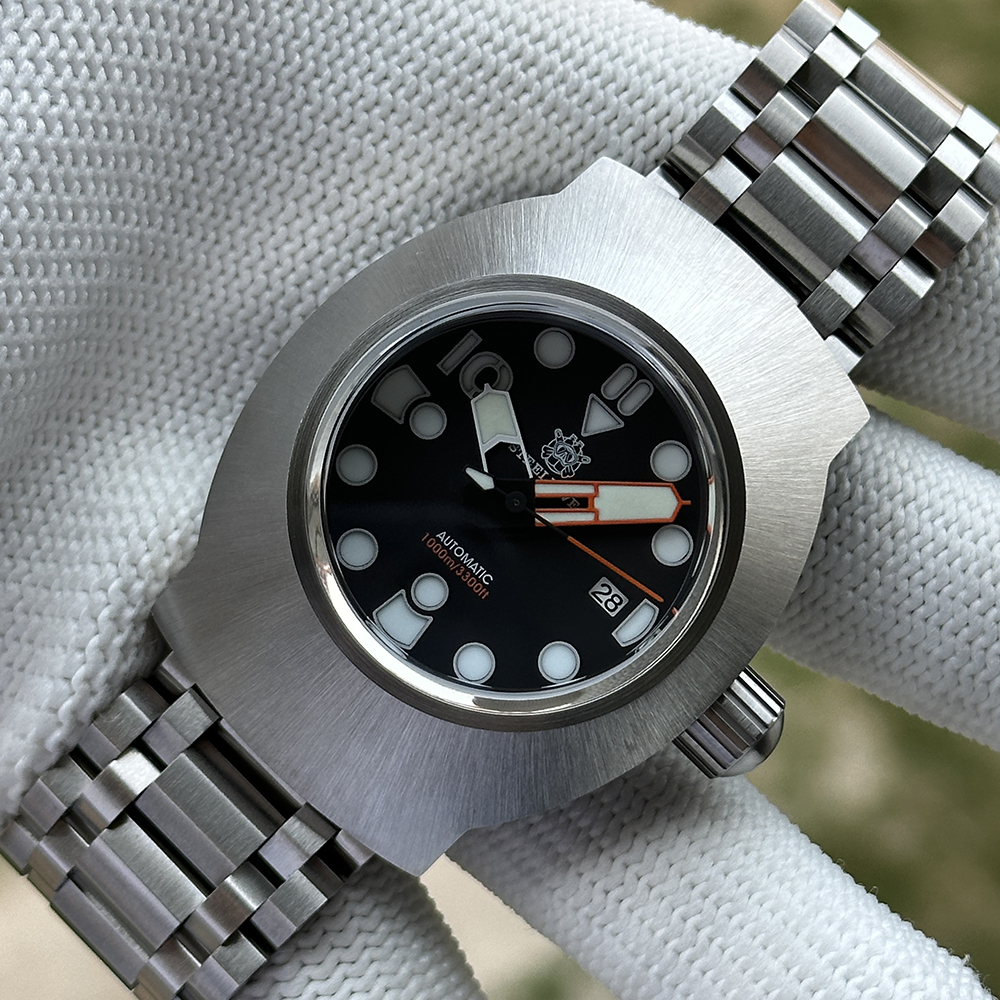 STEELDIVE Official SD1920 Black Dial 45mm Case Tank Bracelet 1000m Waterproof NH35 Automatic Mens Dive Watch