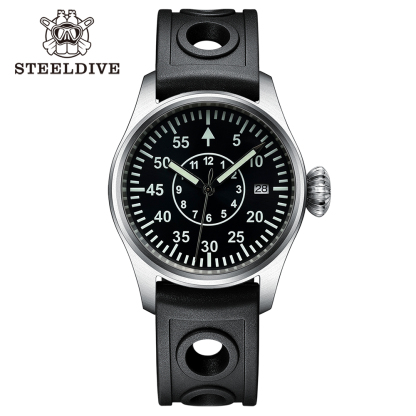 STEELDIVE Official SD1928T No Logo Dial Big Crown 200M NH35 Automatic Dive Watch
