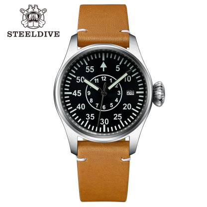 STEELDIVE Official SD1928T No Logo Dial Big Crown 200M NH35 Automatic Dive Watch