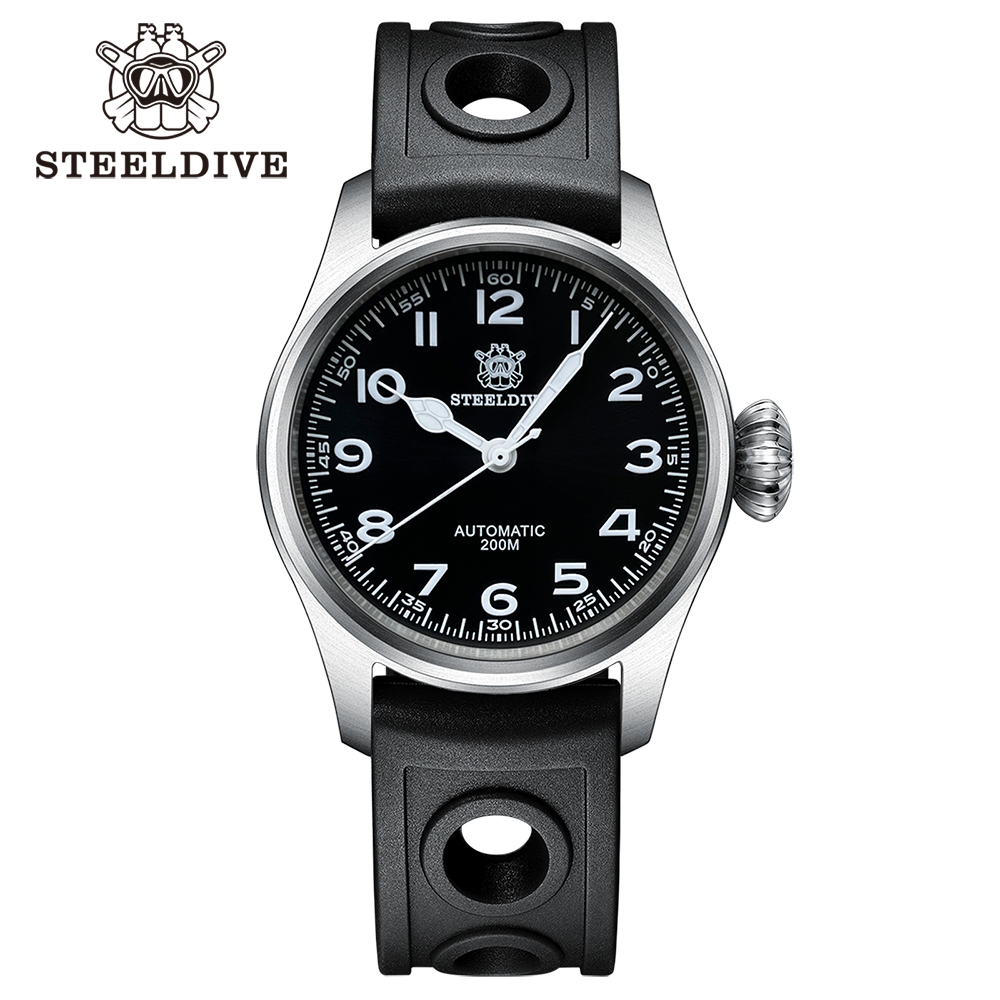 STEELDIVE Official SD1928M Simple Design 39MM Japan NH35 Automatic Movement Dive Watch