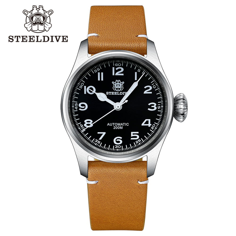 STEELDIVE Official SD1928M Simple Design 39MM Japan NH35 Automatic Movement Dive Watch